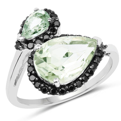 3.42 Carat Genuine Multi Stone .925 Sterling Silver Ring Bids.com