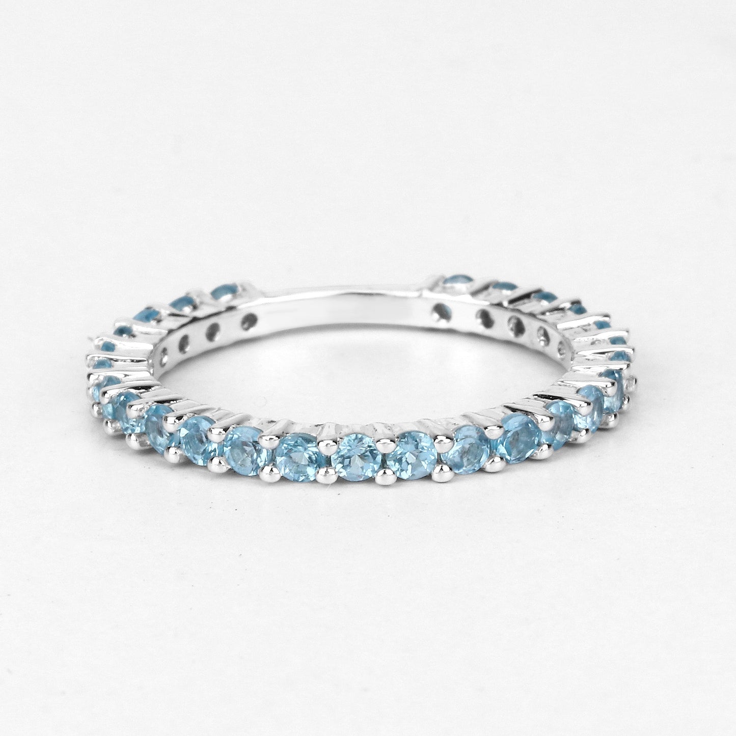 0.94 Carat Genuine Swiss Blue Topaz .925 Sterling Silver Ring Bids.com