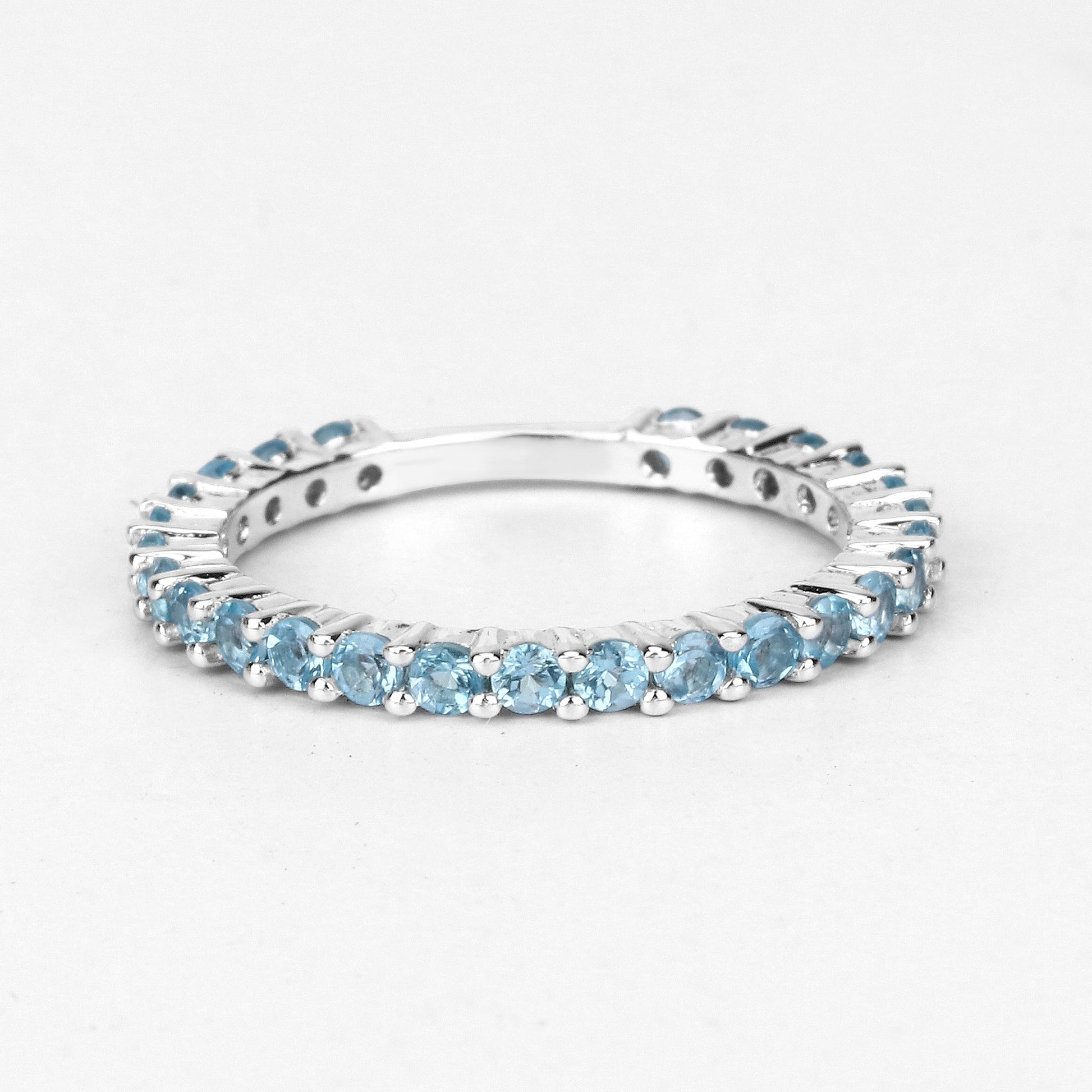 0.94 Carat Genuine Swiss Blue Topaz .925 Sterling Silver Ring Bids.com
