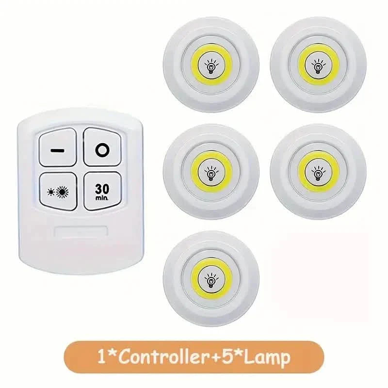 5pcs Smart Wireless LED Under-Cabinet Lights – Remote Control DailySale