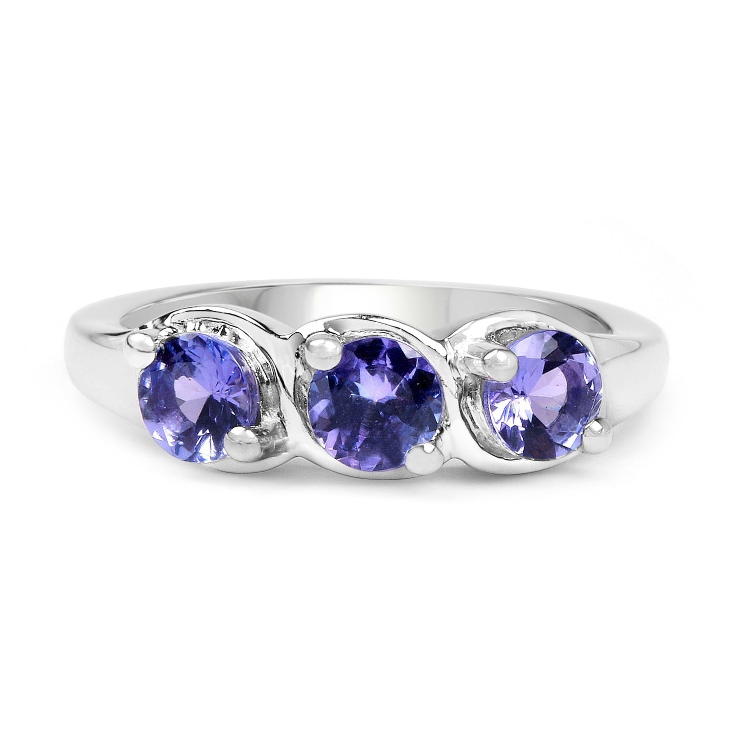 1.05 Carat Genuine Tanzanite .925 Sterling Silver Ring Bids.com