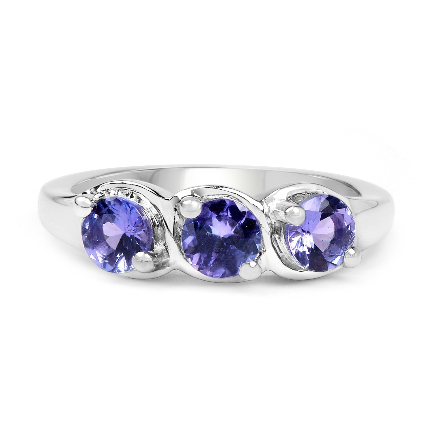 1.05 Carat Genuine Tanzanite .925 Sterling Silver Ring Bids.com