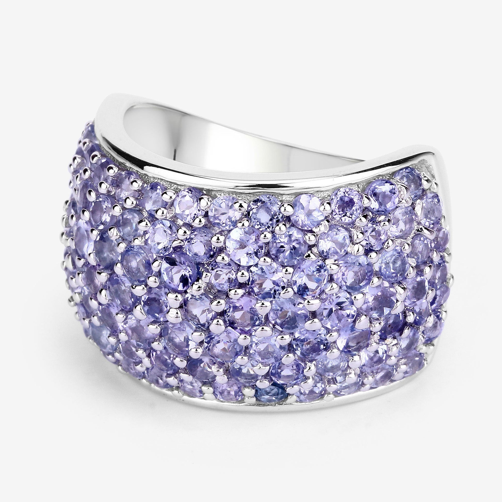 4.22 Carat Genuine Tanzanite .925 Sterling Silver Ring Bids.com
