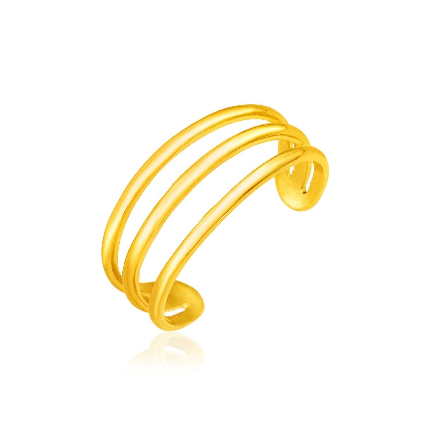 14k Yellow Gold Three Bar Toe Ring Bids.com