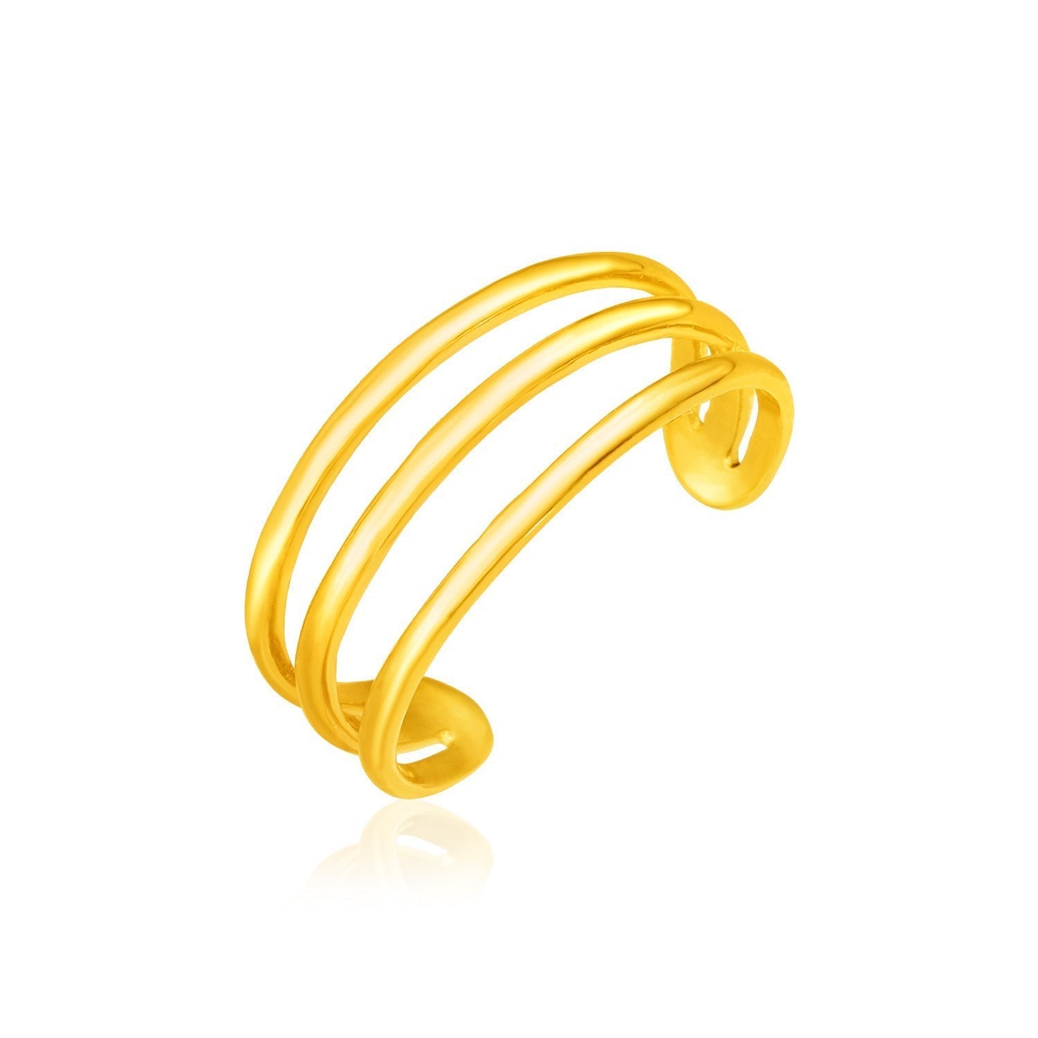 14k Yellow Gold Three Bar Toe Ring Bids.com