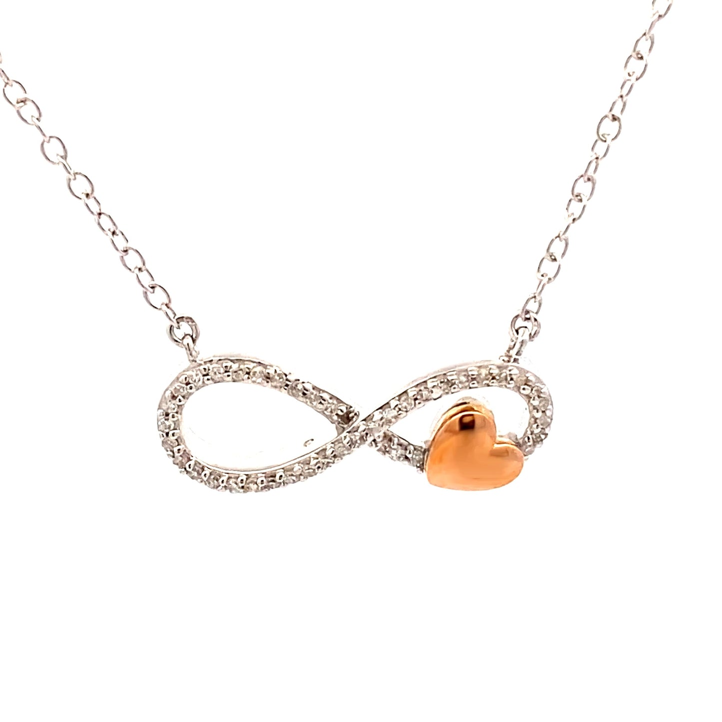 Diamond Heart Love Pendant Sterling Silver 14KT Gold Bids.com