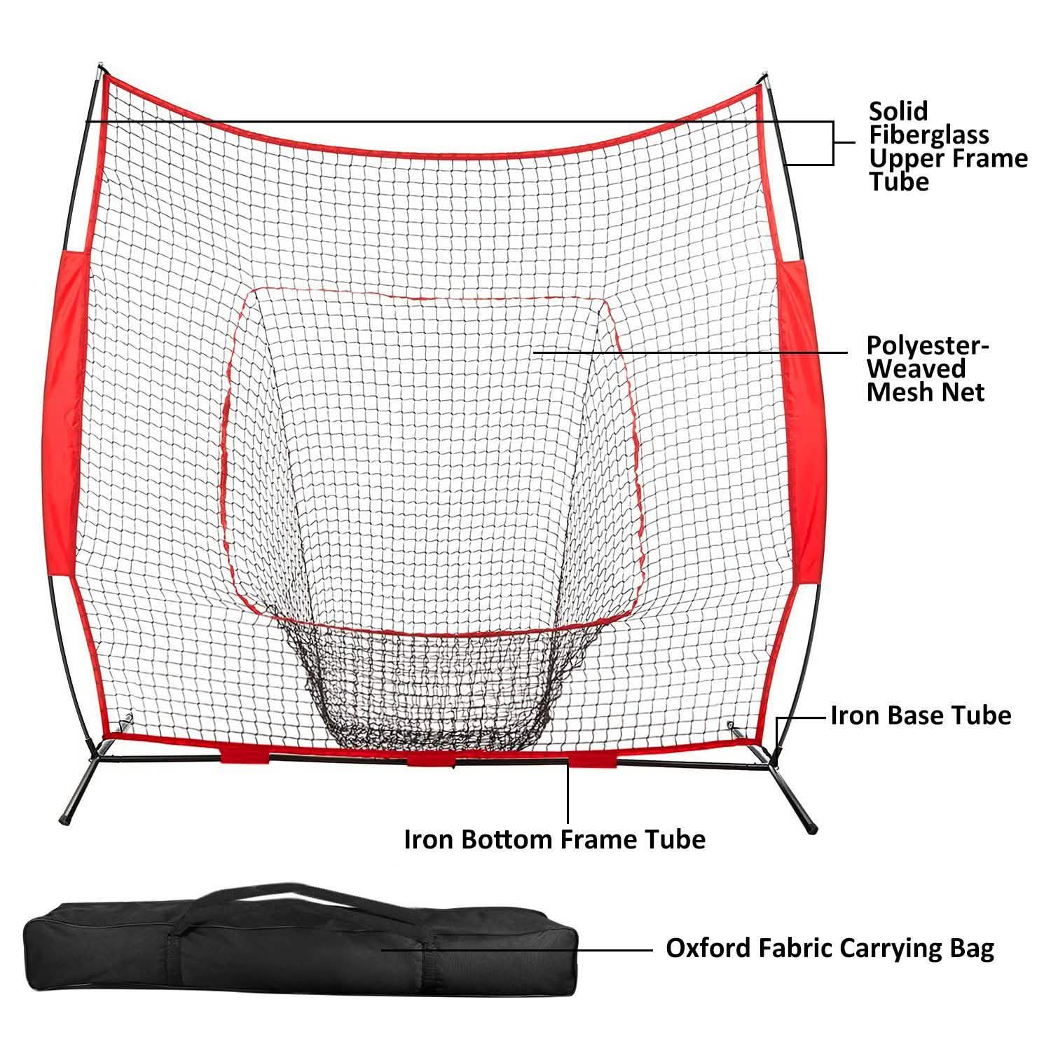 7x7ft Training Net with Bow Frame Carrying Bag for Solo Team Training DailySale