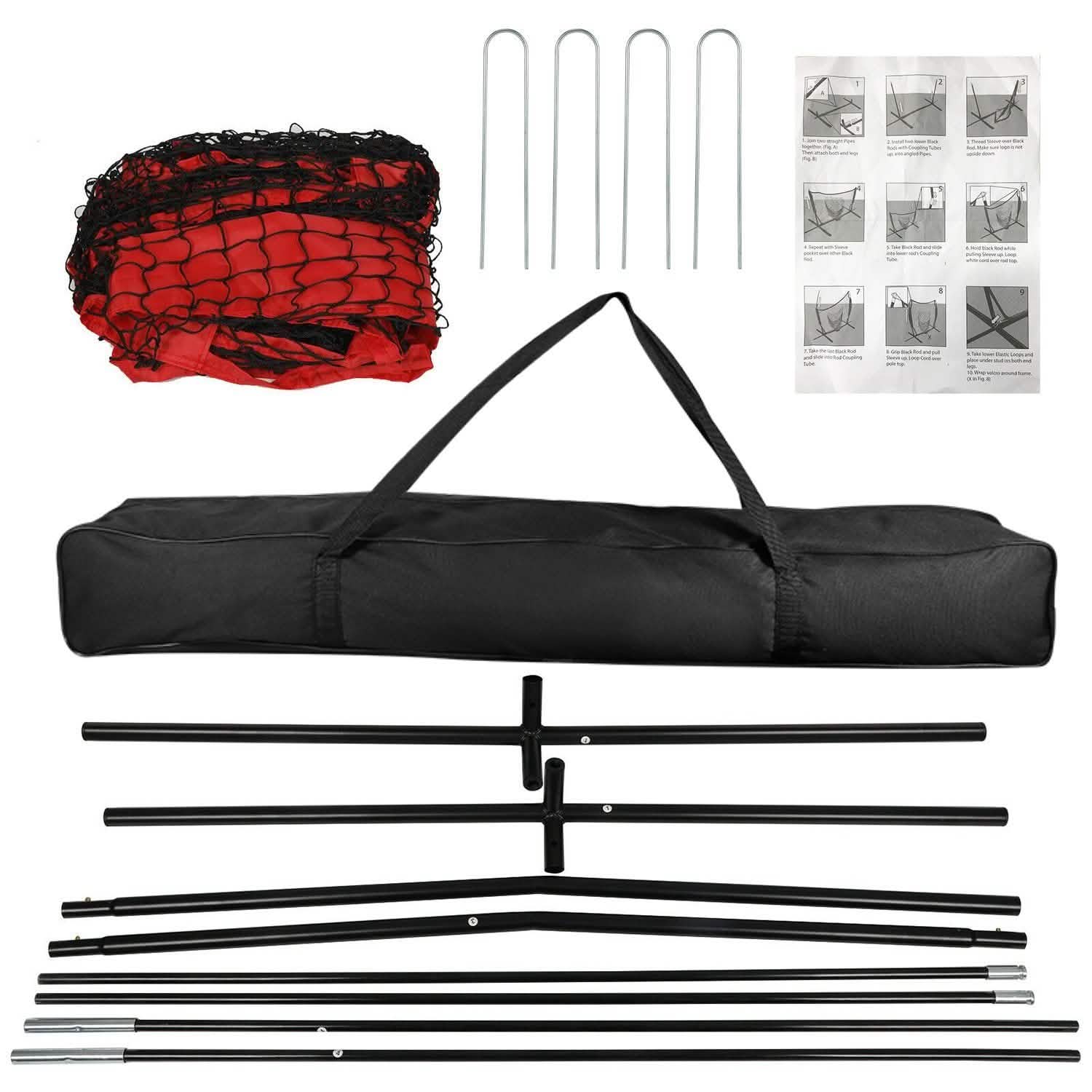 7x7ft Training Net with Bow Frame Carrying Bag for Solo Team Training DailySale