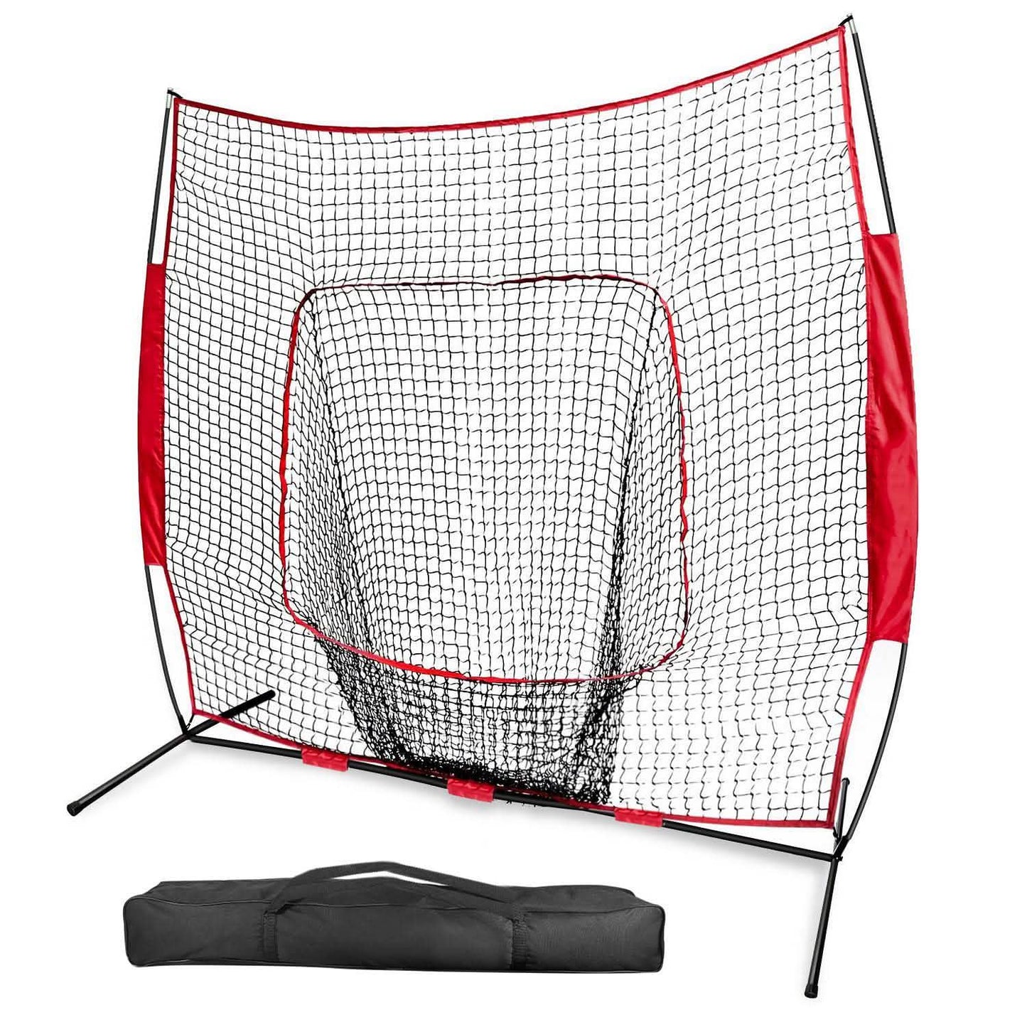 7x7ft Training Net with Bow Frame Carrying Bag for Solo Team Training DailySale