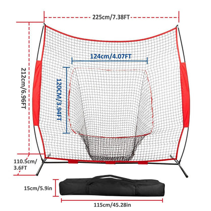 7x7ft Training Net with Bow Frame Carrying Bag for Solo Team Training DailySale