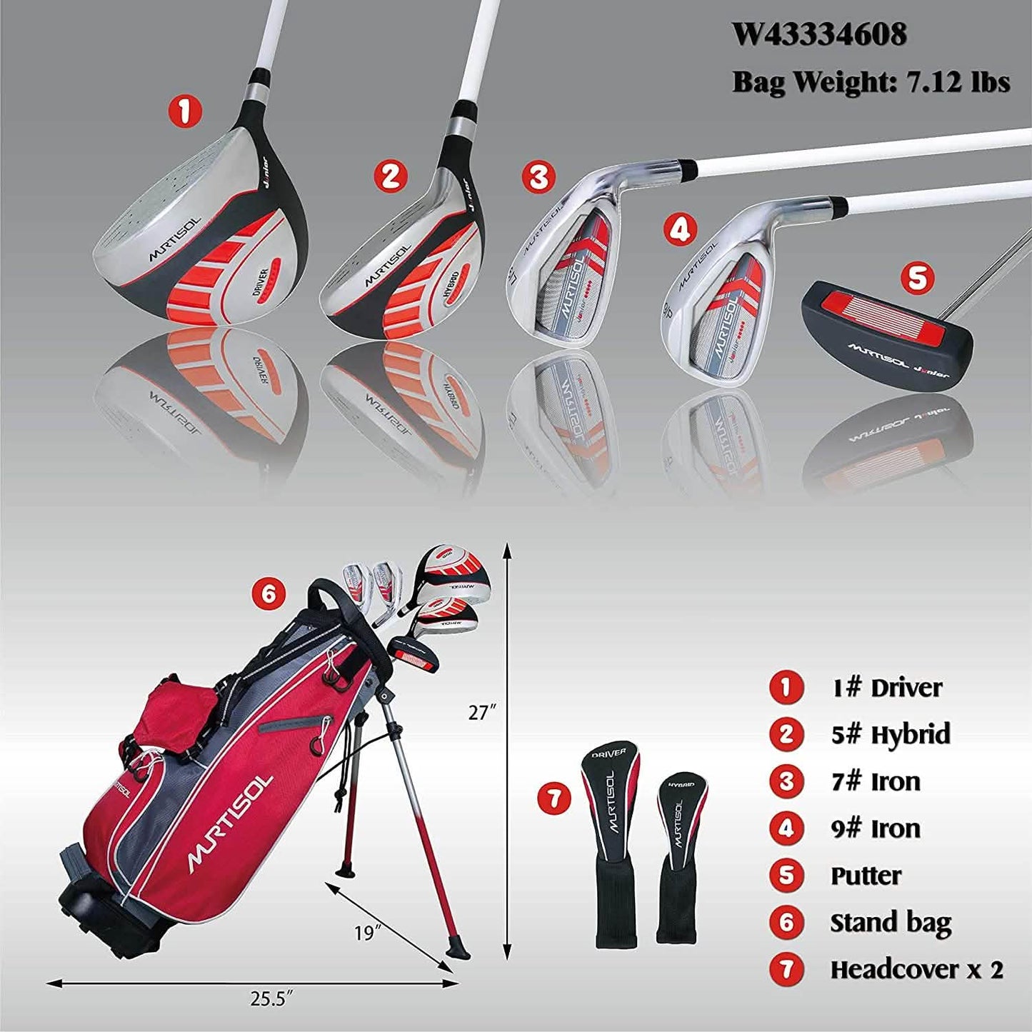 8-10 Age Lightweight Junior Golf Clubs DailySale