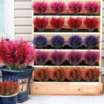8 Bundles Artificial Lavender Plastic Flower Decorations DailySale