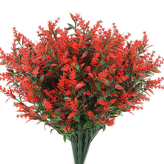 8 Bundles Artificial Lavender Plastic Flower Decorations DailySale