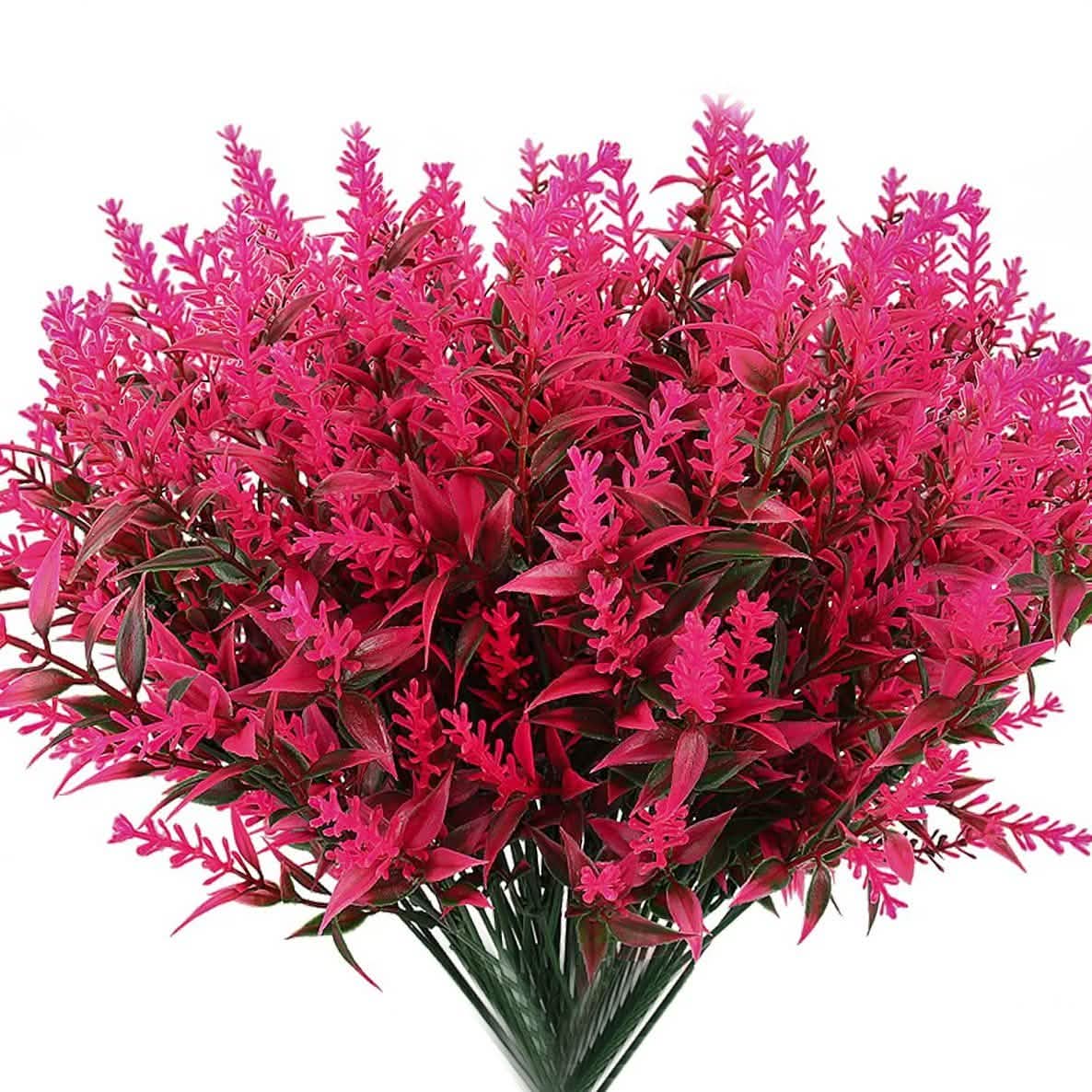 8 Bundles Artificial Lavender Plastic Flower Decorations DailySale