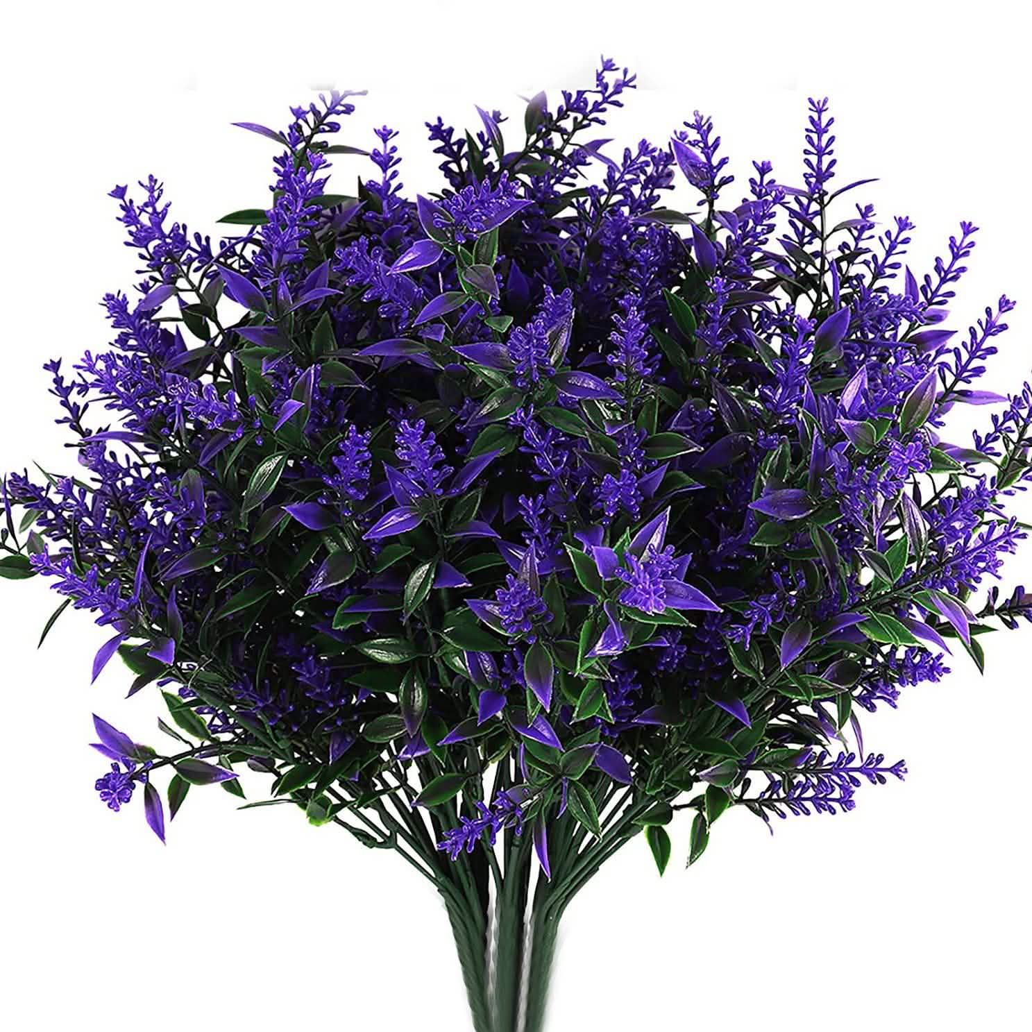 8 Bundles Artificial Lavender Plastic Flower Decorations DailySale