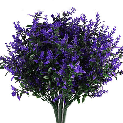 8 Bundles Artificial Lavender Plastic Flower Decorations DailySale