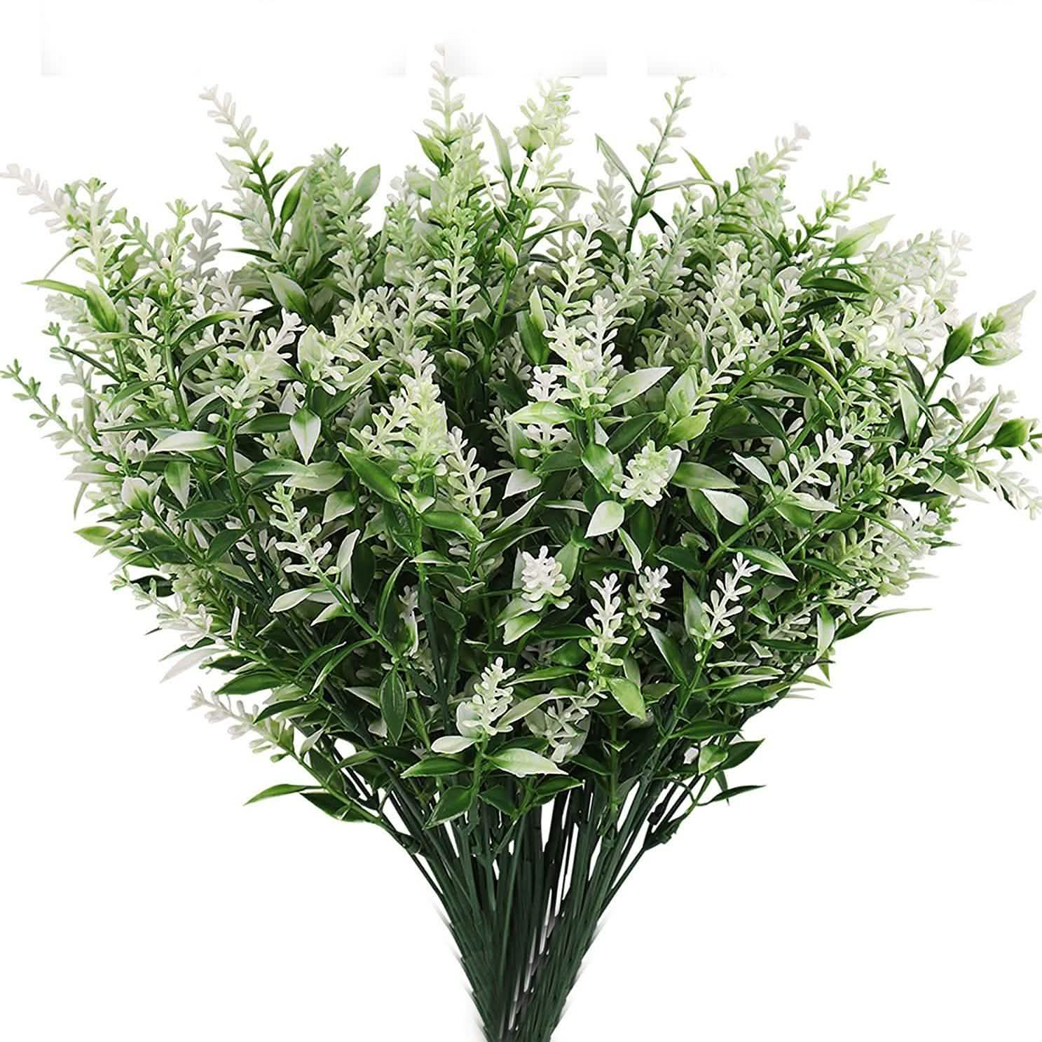 8 Bundles Artificial Lavender Plastic Flower Decorations DailySale