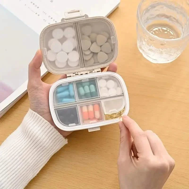 8-Compartment Weekly Medicine Travel Pill Organizer Storage Box DailySale