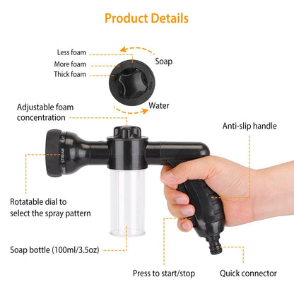 8-in-1 Foam Garden Hose Nozzle Soap Sprayer DailySale