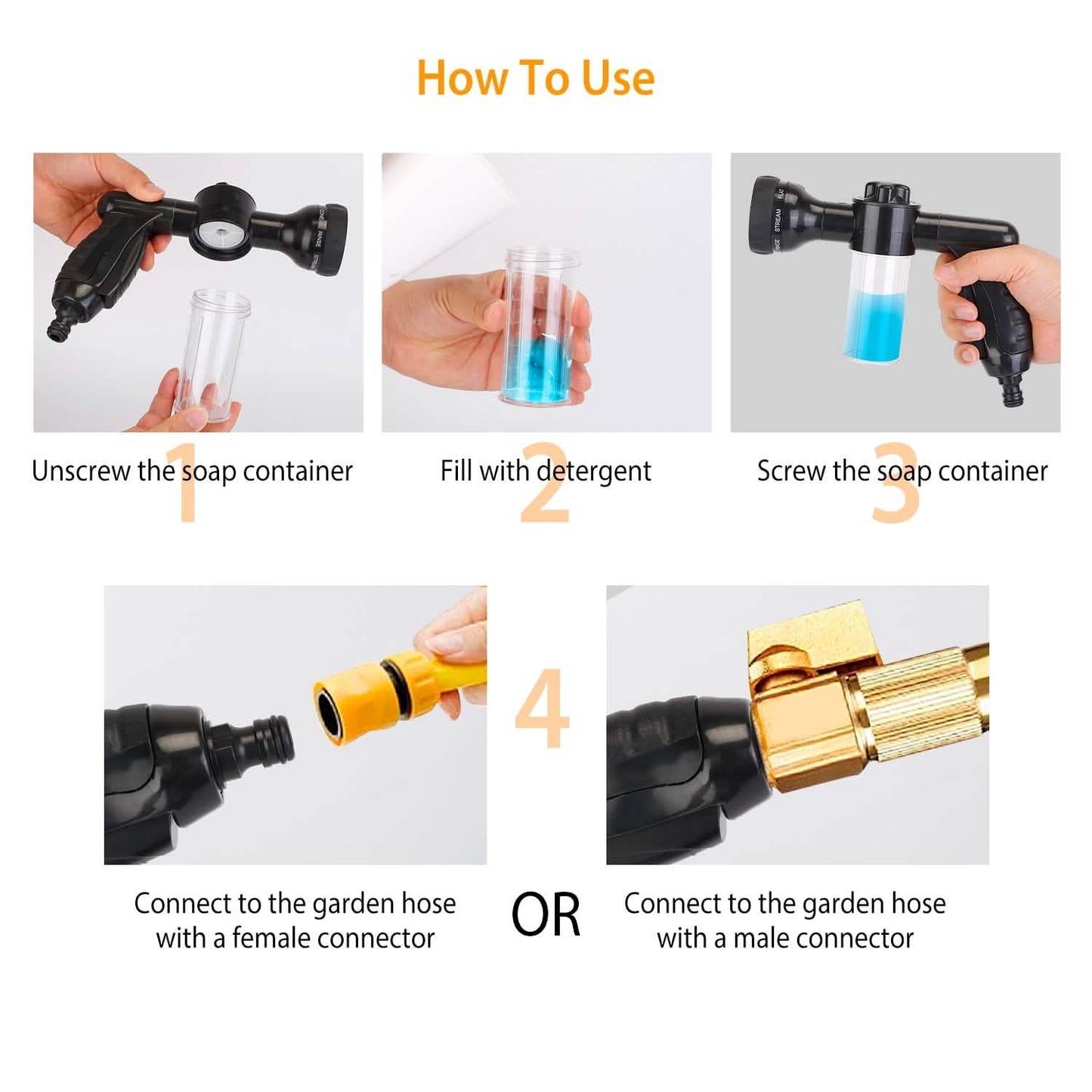 8-in-1 Foam Garden Hose Nozzle Soap Sprayer DailySale