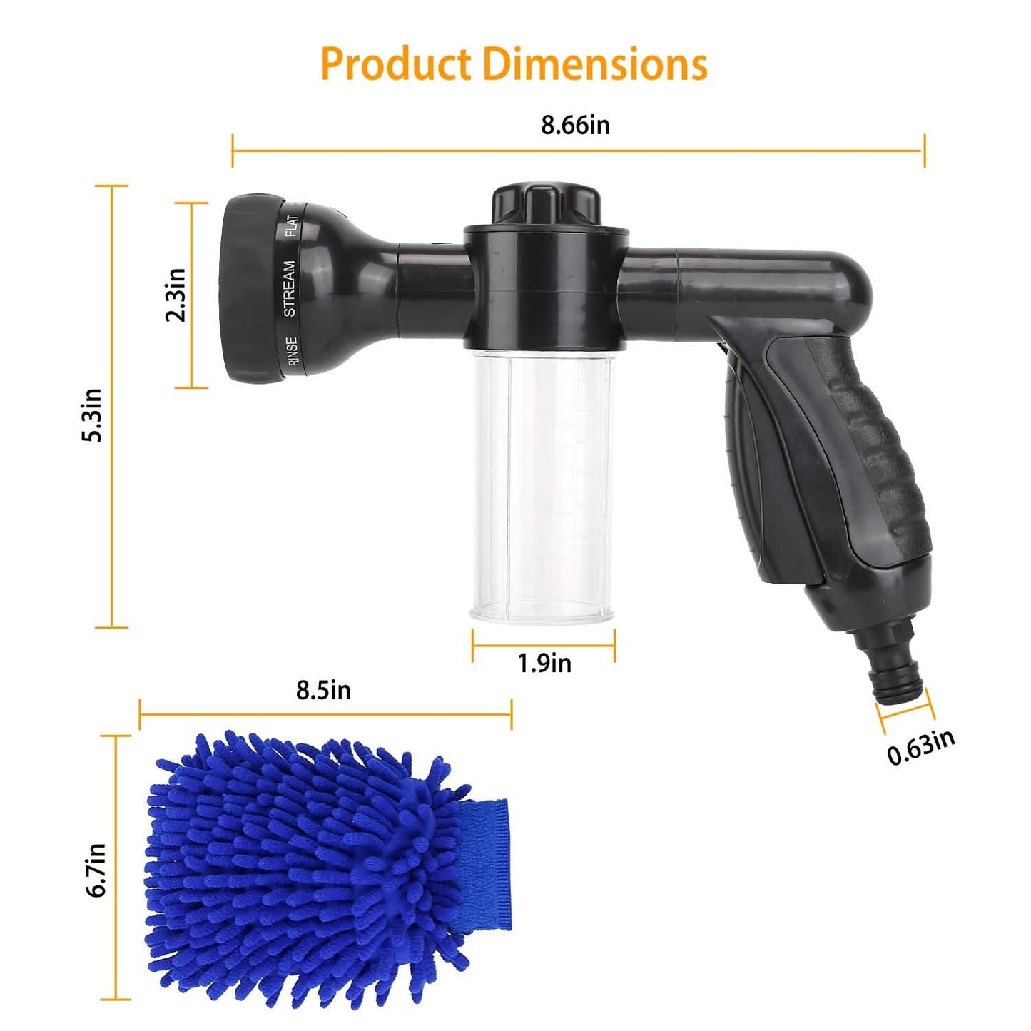 8-in-1 Foam Garden Hose Nozzle Soap Sprayer DailySale