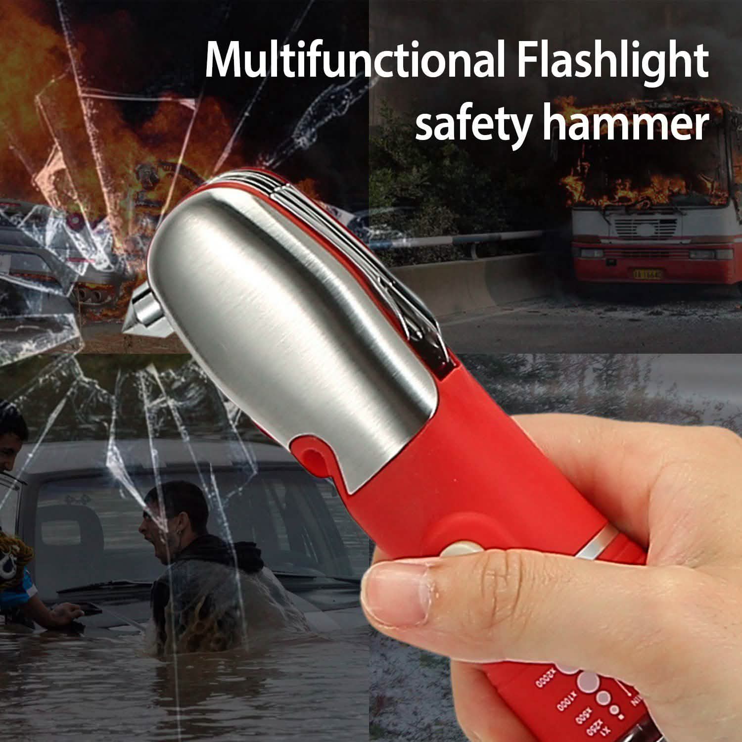 8-in-1 Multi-Tool Hammer Zoomable Emergency Flashlight DailySale