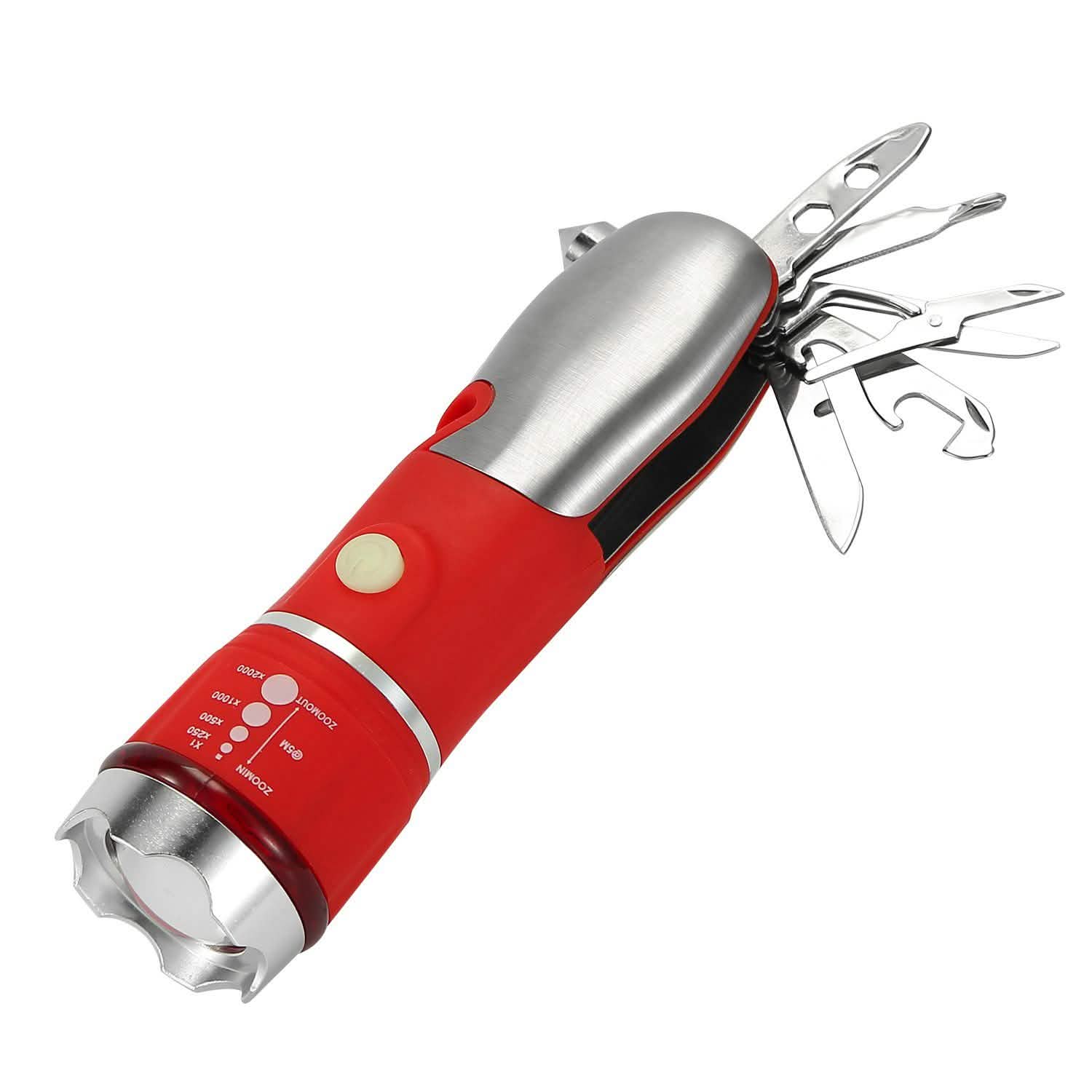 8-in-1 Multi-Tool Hammer Zoomable Emergency Flashlight DailySale