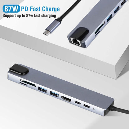 8-in-1 USB Hub Adapter with Ethernet DailySale