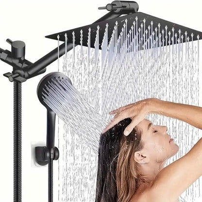 8-Inch High Pressure Showerhead with 11-Inch Adjustable Extension Arm DailySale