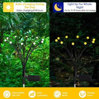 8 LED Solar Firefly Hanging Solar Lights DailySale