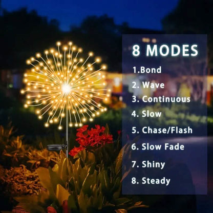 8 Lighting Modes Solar Festival Viewing Decorative Outdoor Lights DailySale
