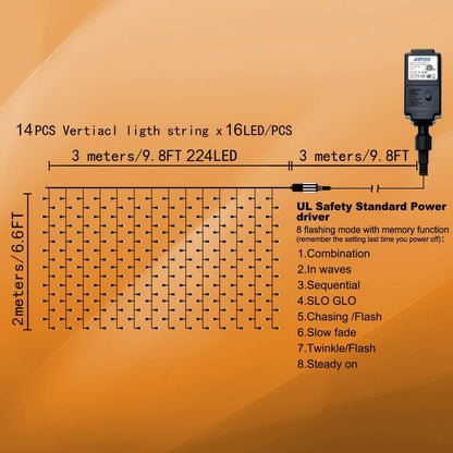 8 Modes Flashing Curtain Lights DailySale