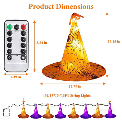 8-Pack: 13ft Witch Hat Hanging String LED Light DailySale