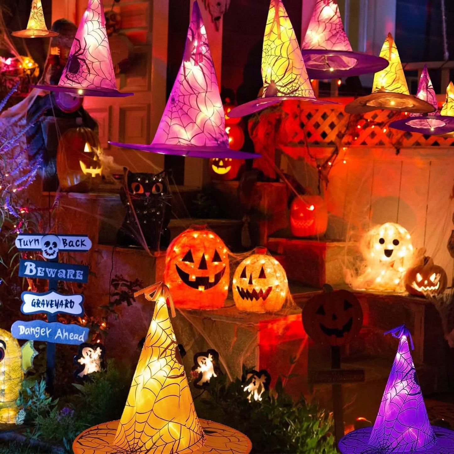 8-Pack: 13ft Witch Hat Hanging String LED Light DailySale