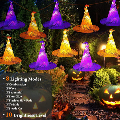 8-Pack: 13ft Witch Hat Hanging String LED Light DailySale