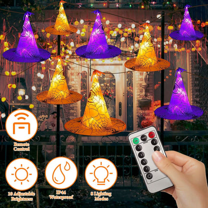 8-Pack: 13ft Witch Hat Hanging String LED Light DailySale