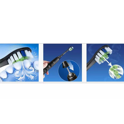 8-Pack: Black Replacement Electric Toothbrush Heads for Philips Sonicare DailySale