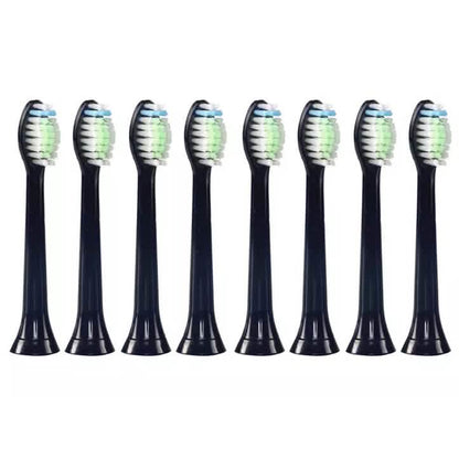 8-Pack: Black Replacement Electric Toothbrush Heads for Philips Sonicare DailySale