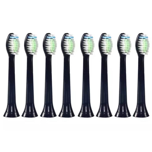 8-Pack: Black Replacement Electric Toothbrush Heads for Philips Sonicare DailySale