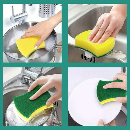 8-Pack: Double-Sided Multifunctional Cleaning Sponge DailySale