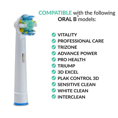 8-Pack: Generic Oral-B Braun Electric Toothbrush Heads Replacement Round Soft DailySale