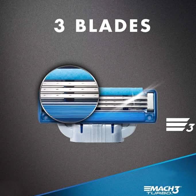 8-Pack: Gillette Mach3 Turbo Men's Razor Blades DailySale