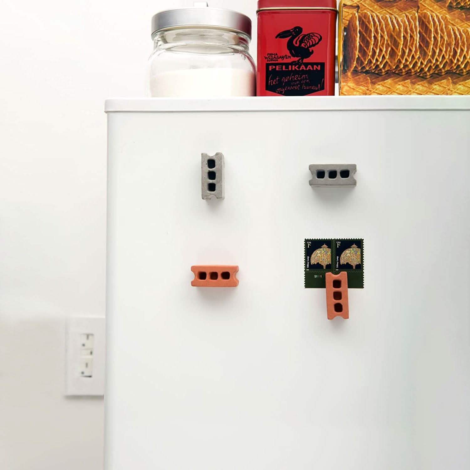8-Pack: Multicolored Kikkerland Cinder Block Magnets DailySale