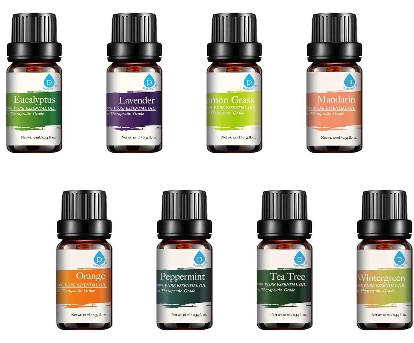 8-Pack: Pursonic 100% Pure Aromatherapy Essential Oils Set DailySale