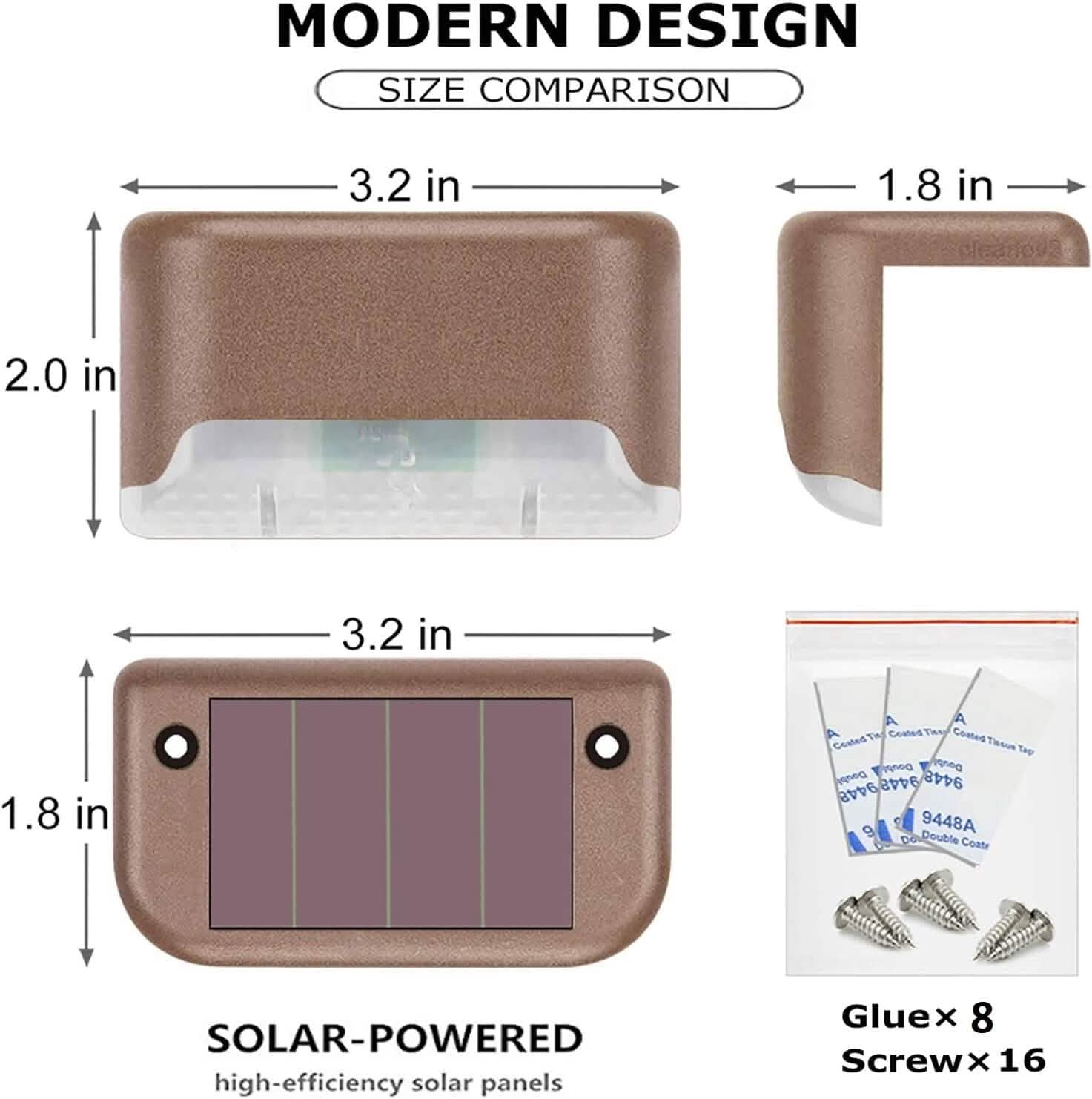 8-Pack: Solar LED Deck & Step Lights DailySale