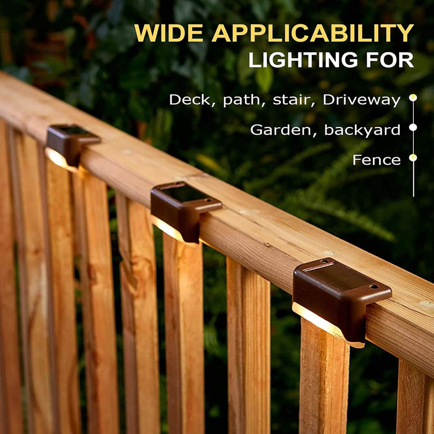 8-Pack: Solar LED Deck & Step Lights DailySale