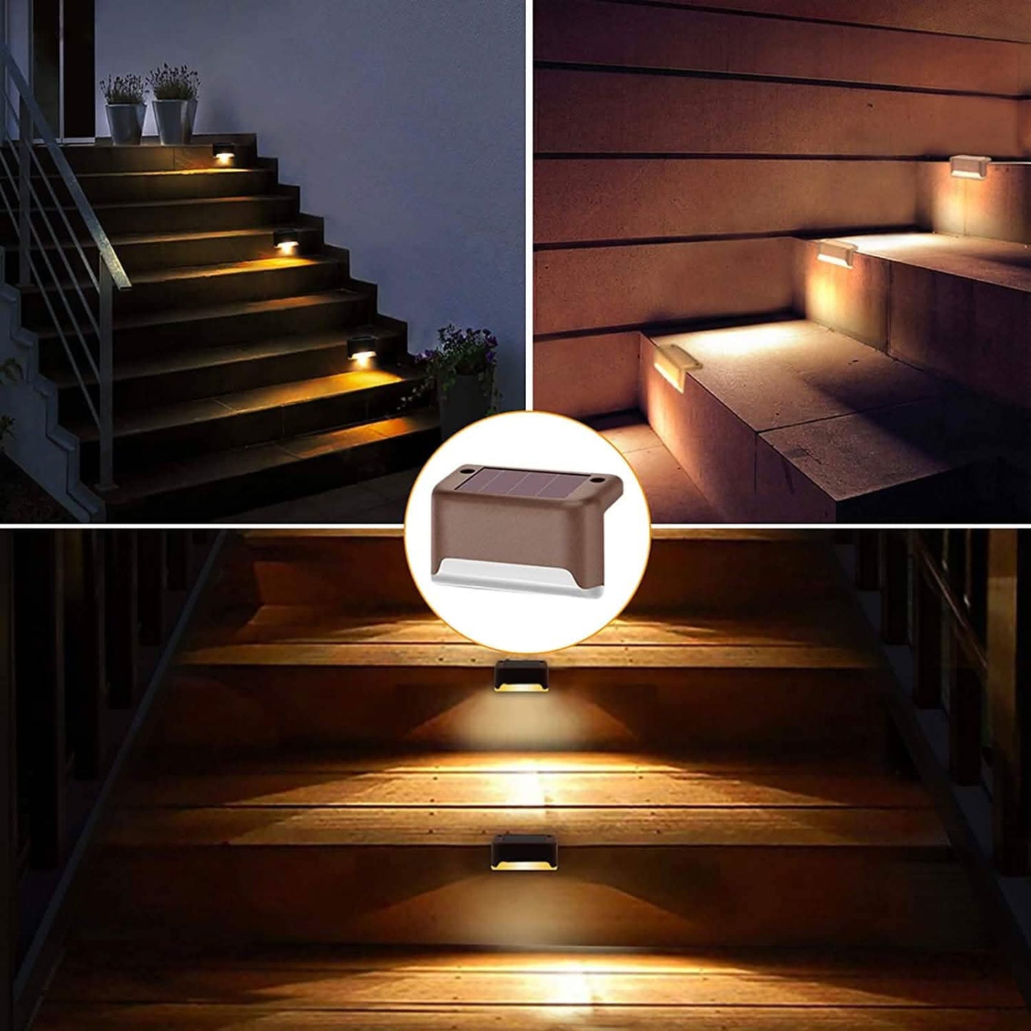 8-Pack: Solar LED Deck & Step Lights DailySale