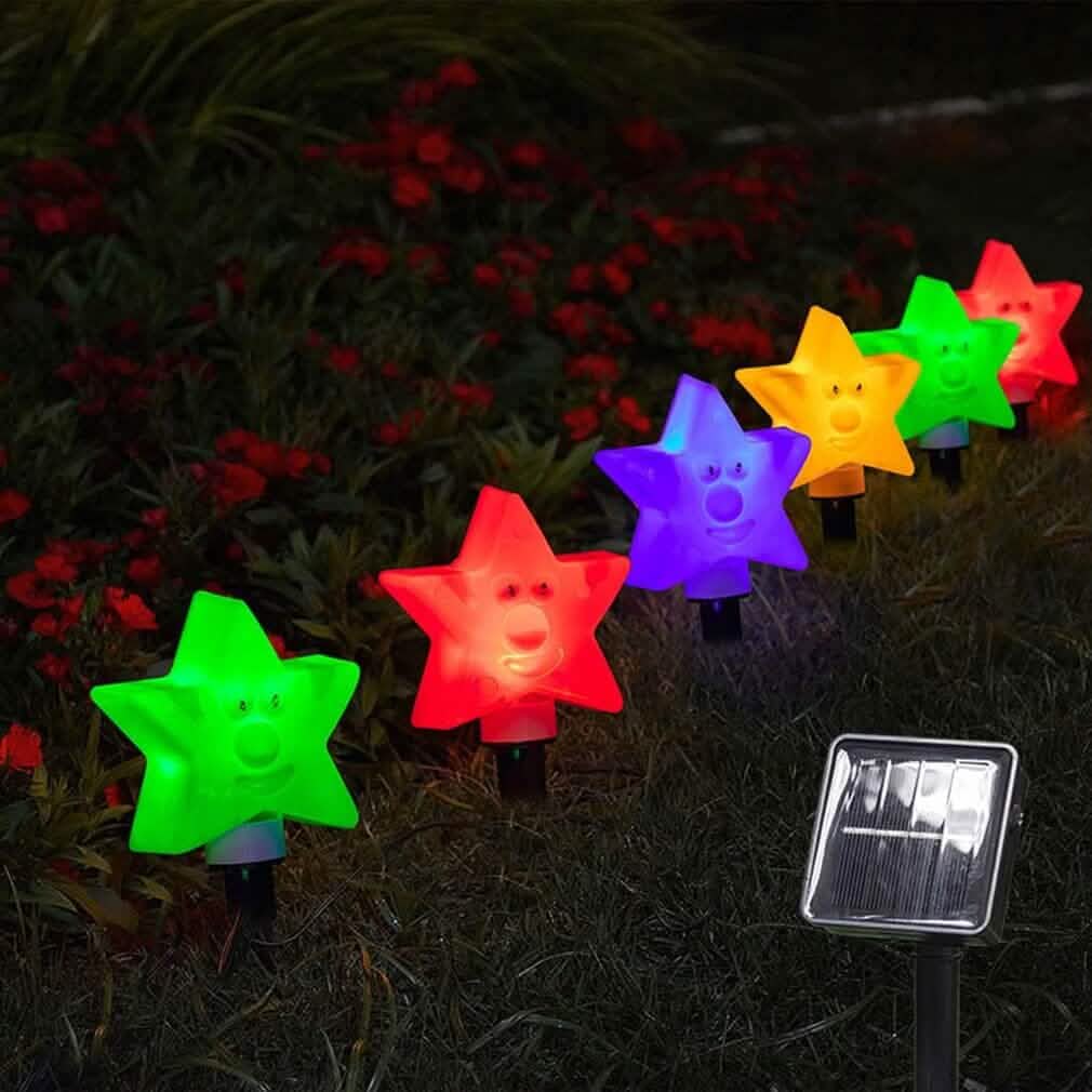 8-Pack: Solar Powered Star Lights 8 Modes Landscape Pathway Stake Lights DailySale