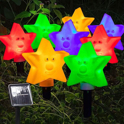8-Pack: Solar Powered Star Lights 8 Modes Landscape Pathway Stake Lights DailySale