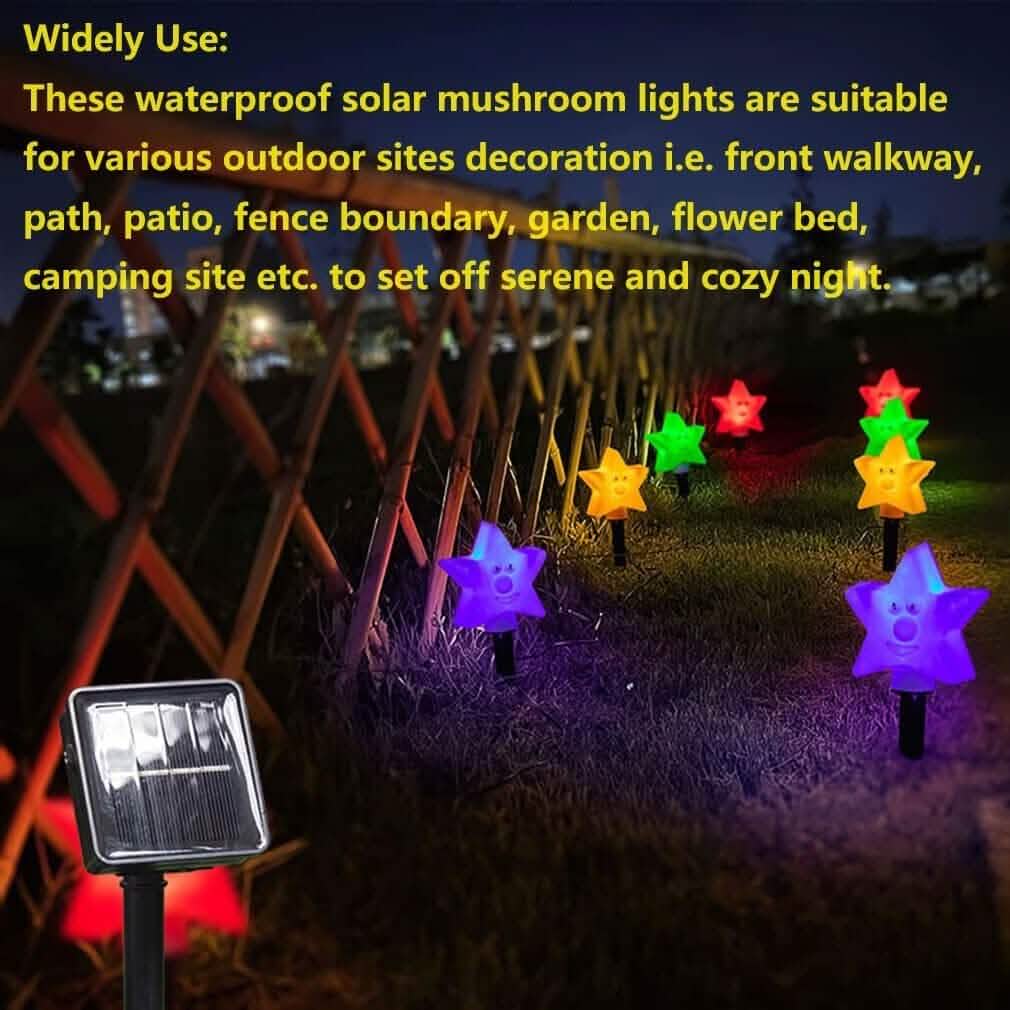 8-Pack: Solar Powered Star Lights 8 Modes Landscape Pathway Stake Lights DailySale